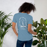 "Life's too Short for Shitty Country" Radio Tower Unisex T-Shirt (Back Print)